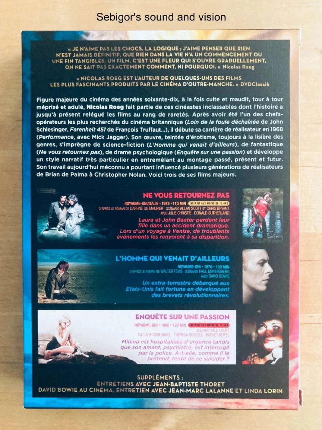 Coffret 3 DVD Nicolas Roeg. – photo 2